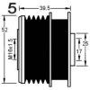 MERCE 1661550215 Alternator Freewheel Clutch